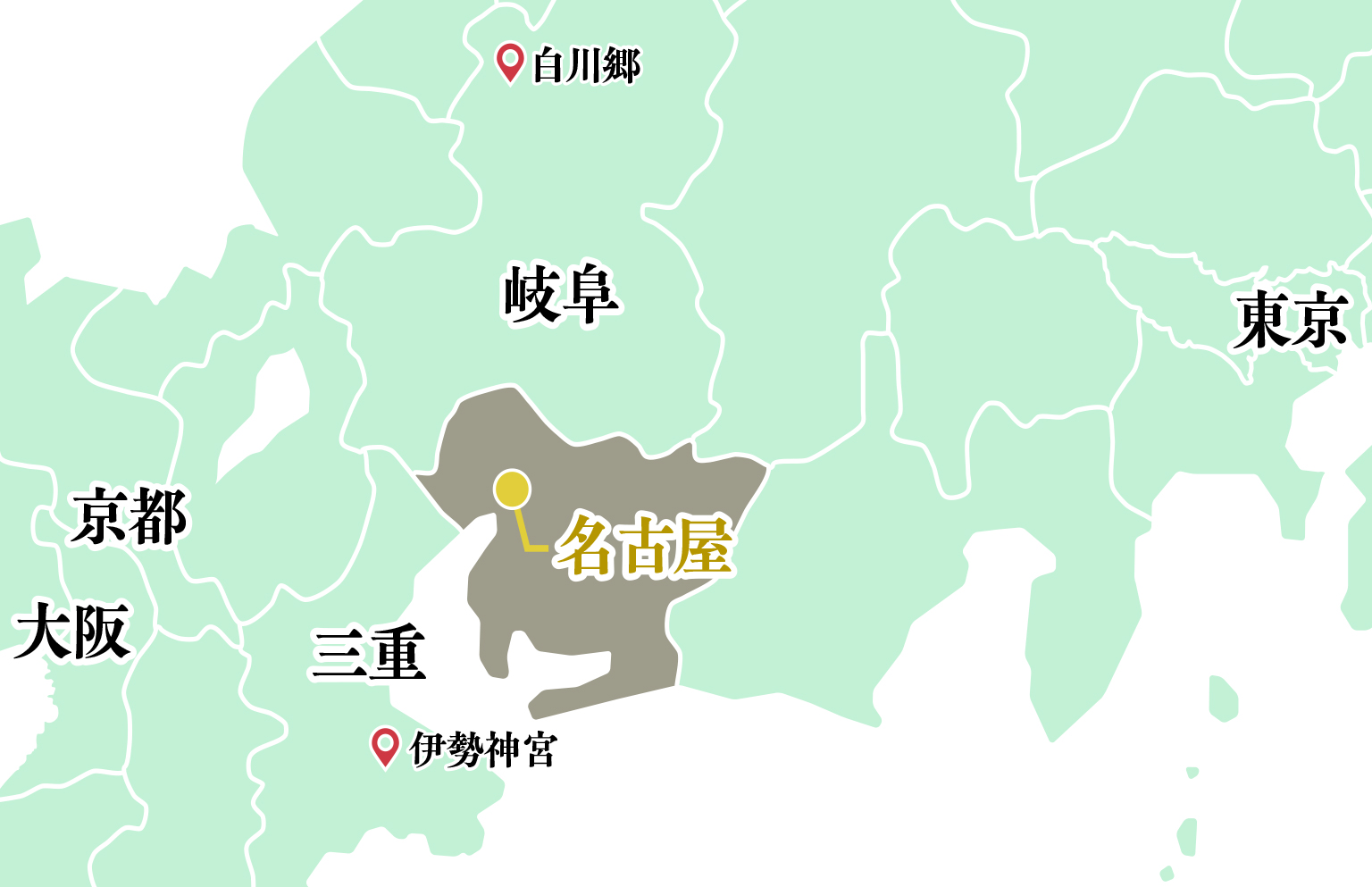名古屋市の周辺地図